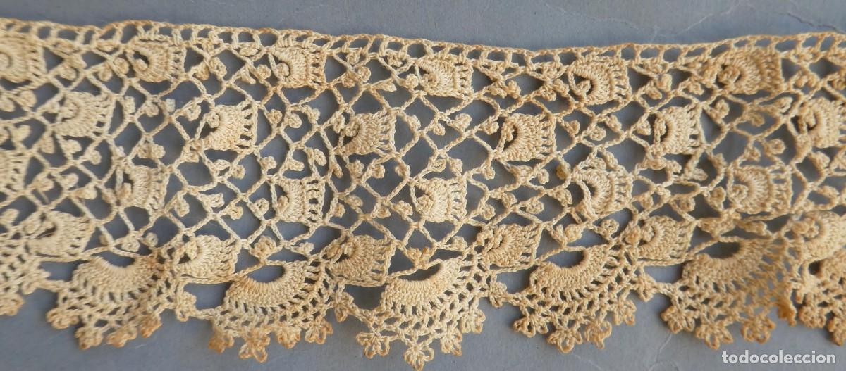 Antig&uuml;edades: ANTIGUO ENCAJE DE CROCHET S. XIX - Foto 2
