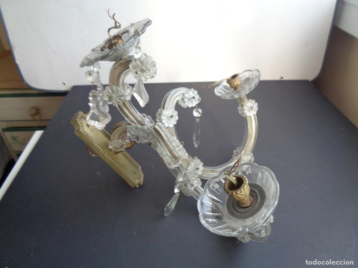 Antig&uuml;edades: ANTIGUO APLIQUE DE CRISTAL - Foto 3