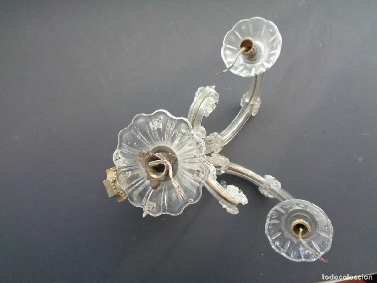 Antig&uuml;edades: ANTIGUO APLIQUE DE CRISTAL - Foto 4
