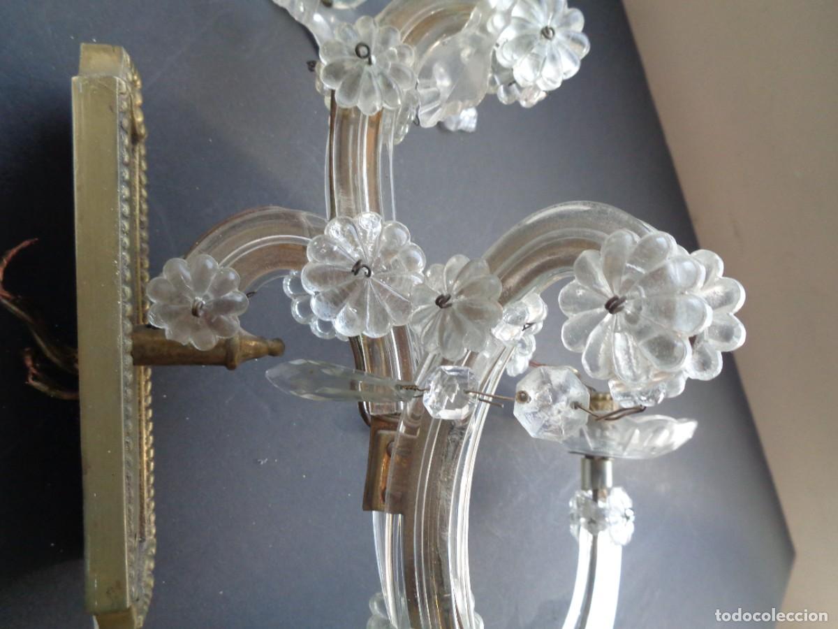 Antig&uuml;edades: ANTIGUO APLIQUE DE CRISTAL - Foto 11