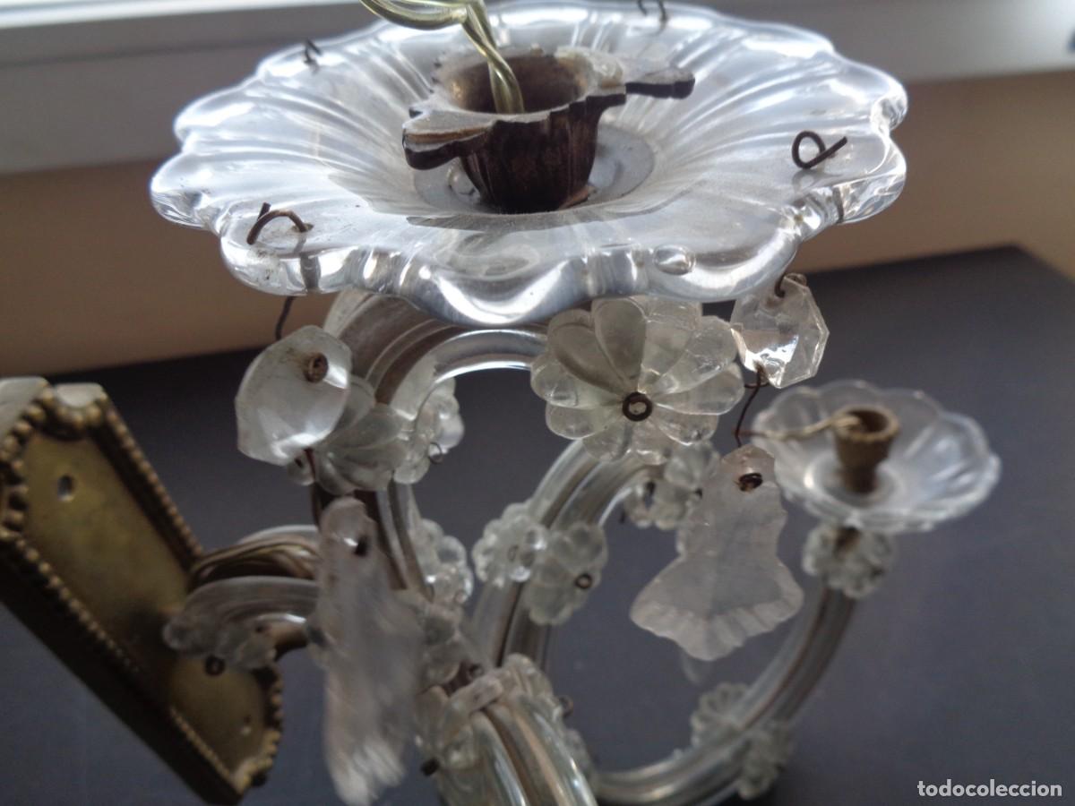 Antig&uuml;edades: ANTIGUO APLIQUE DE CRISTAL - Foto 12
