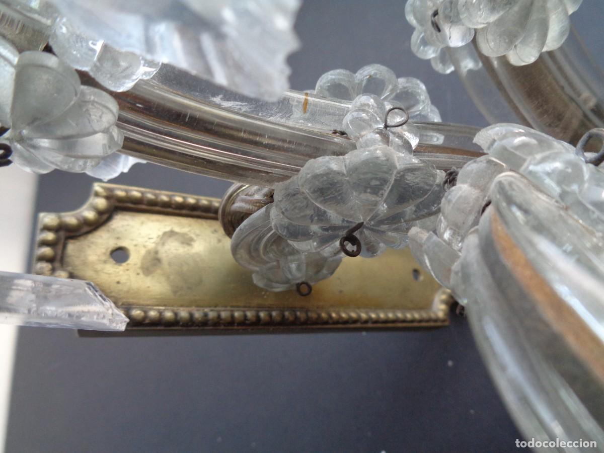 Antig&uuml;edades: ANTIGUO APLIQUE DE CRISTAL - Foto 14