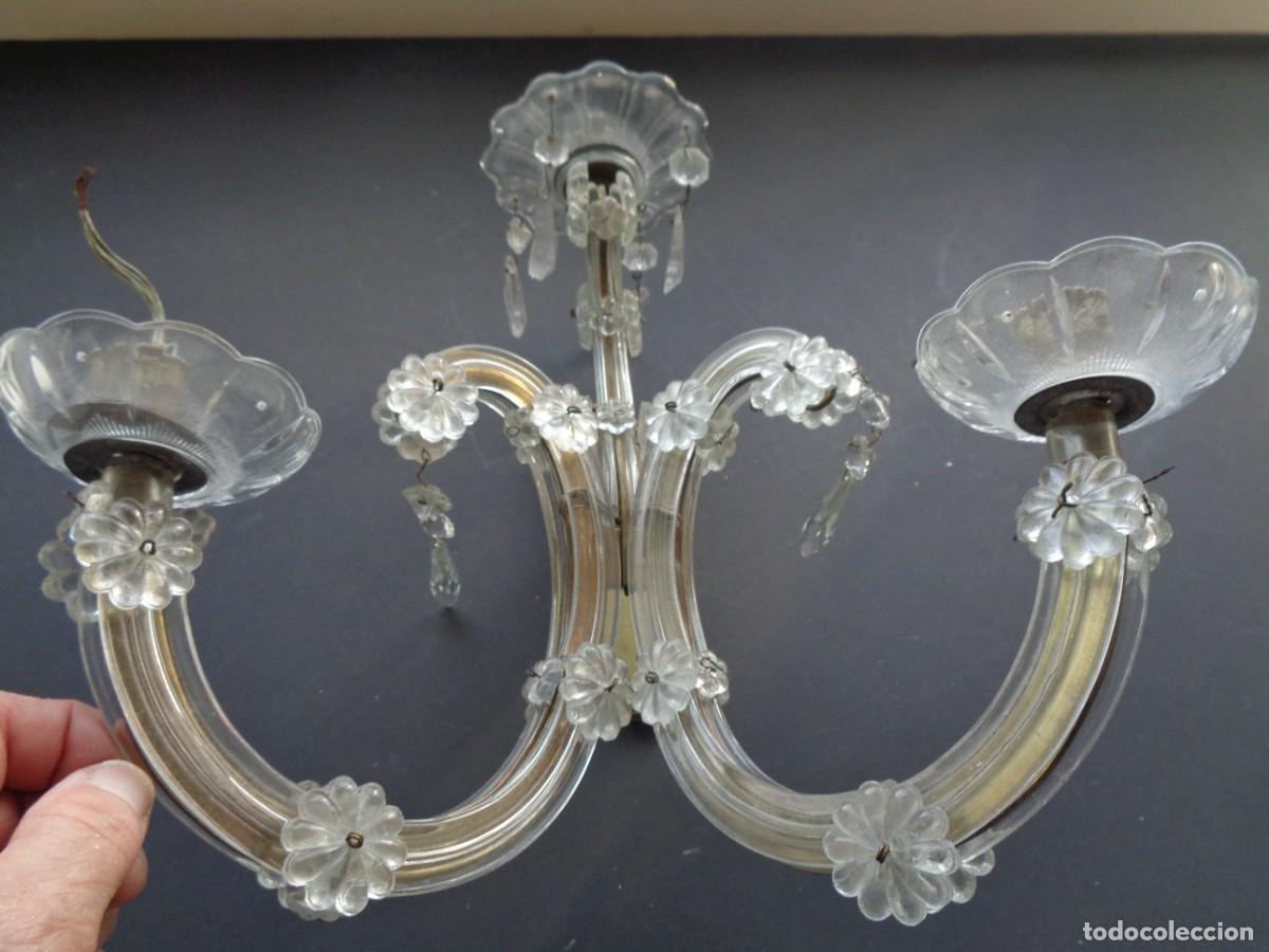 Antig&uuml;edades: ANTIGUO APLIQUE DE CRISTAL - Foto 15