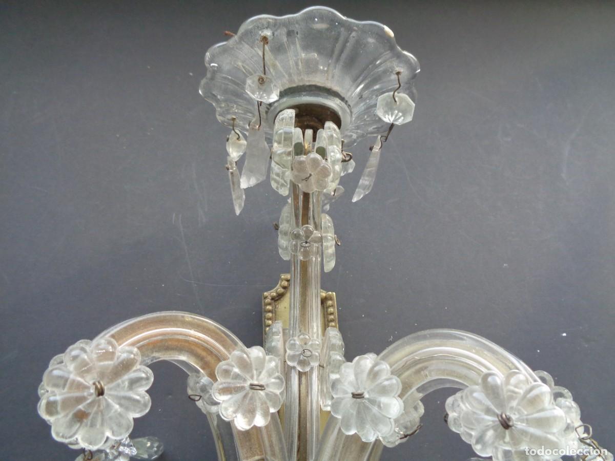 Antig&uuml;edades: ANTIGUO APLIQUE DE CRISTAL - Foto 16