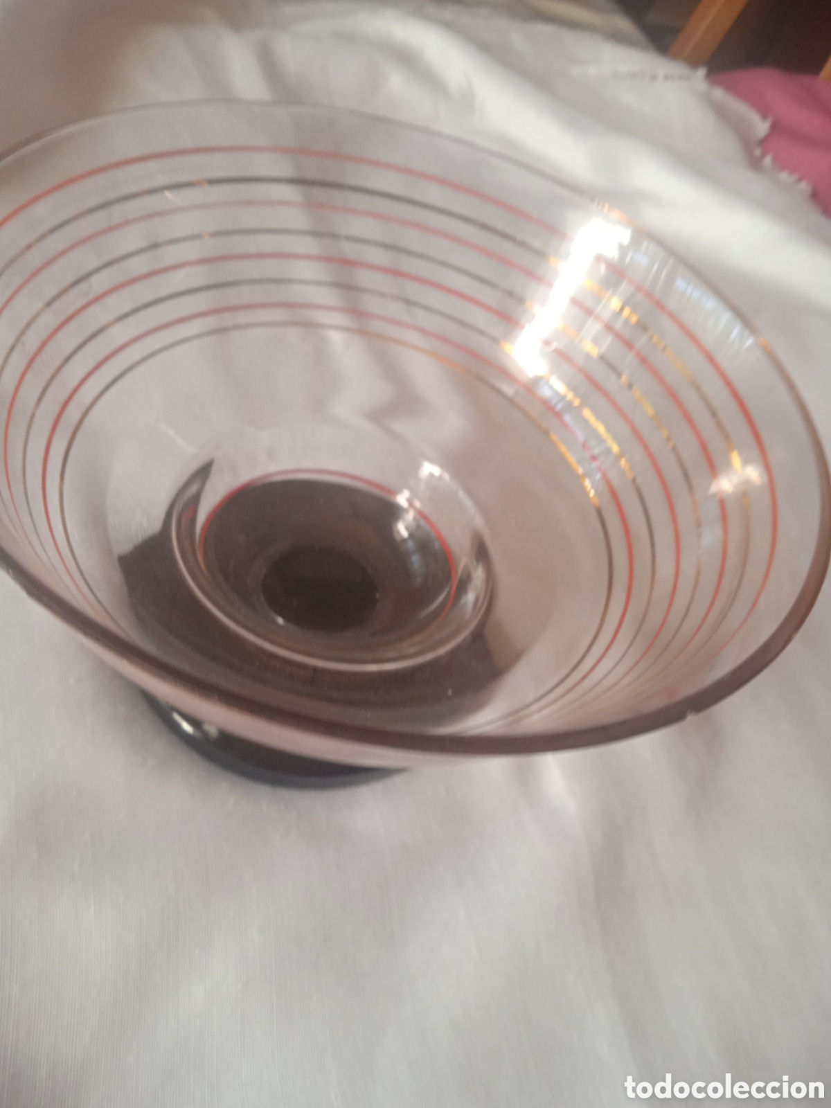 Antiquit&eacute;s: Centro art deco,cristal a tonos