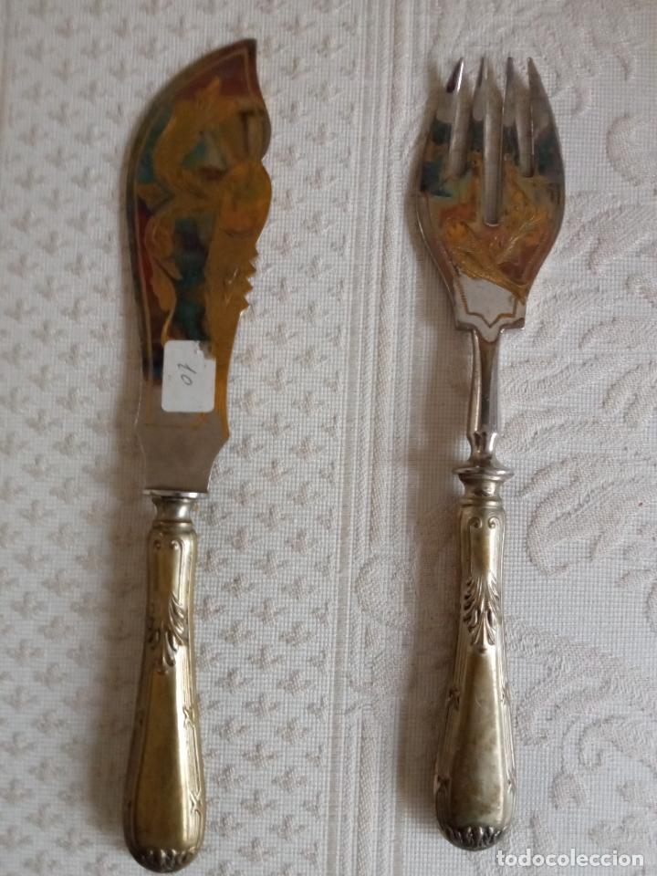 Antig&uuml;edades: Tenedor y cuchillo servir - Foto 2