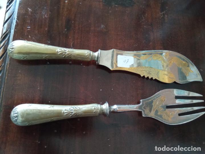 Antig&uuml;edades: Tenedor y cuchillo servir - Foto 3