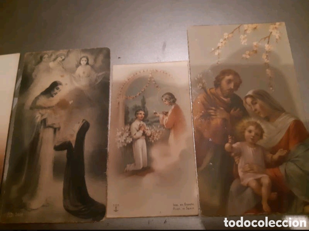Antig&uuml;edades: 6 tarjetas recuerdo Mi primera comuni&oacute;n. - Foto 2
