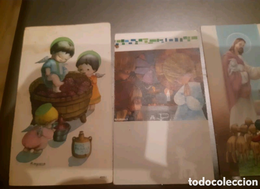 Antig&uuml;edades: 6 tarjetas recuerdo Mi primera comuni&oacute;n. - Foto 3