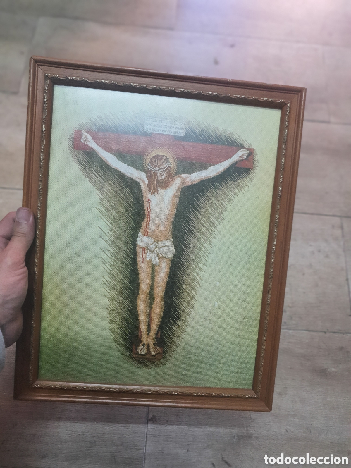 Antig&uuml;edades: gr&aacute;fica enmarcada Jesucristo - Foto 1