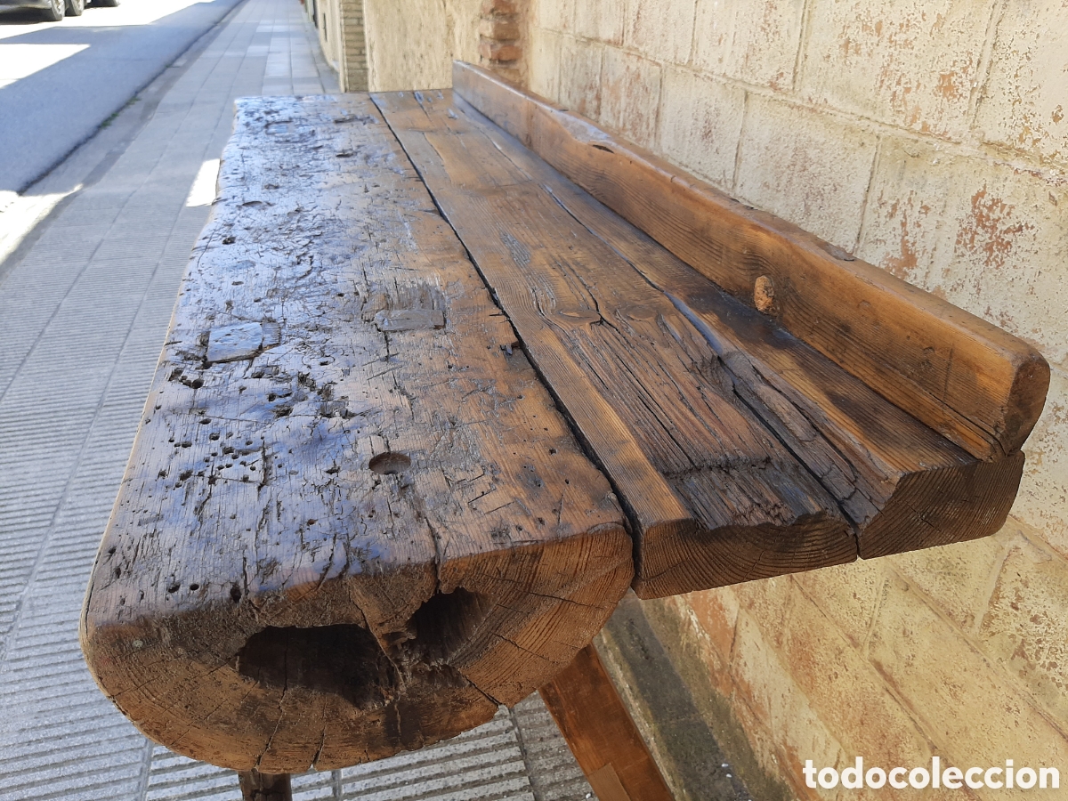 Antig&uuml;edades: Mesa antigua de trabajo r&uacute;stica - Foto 9