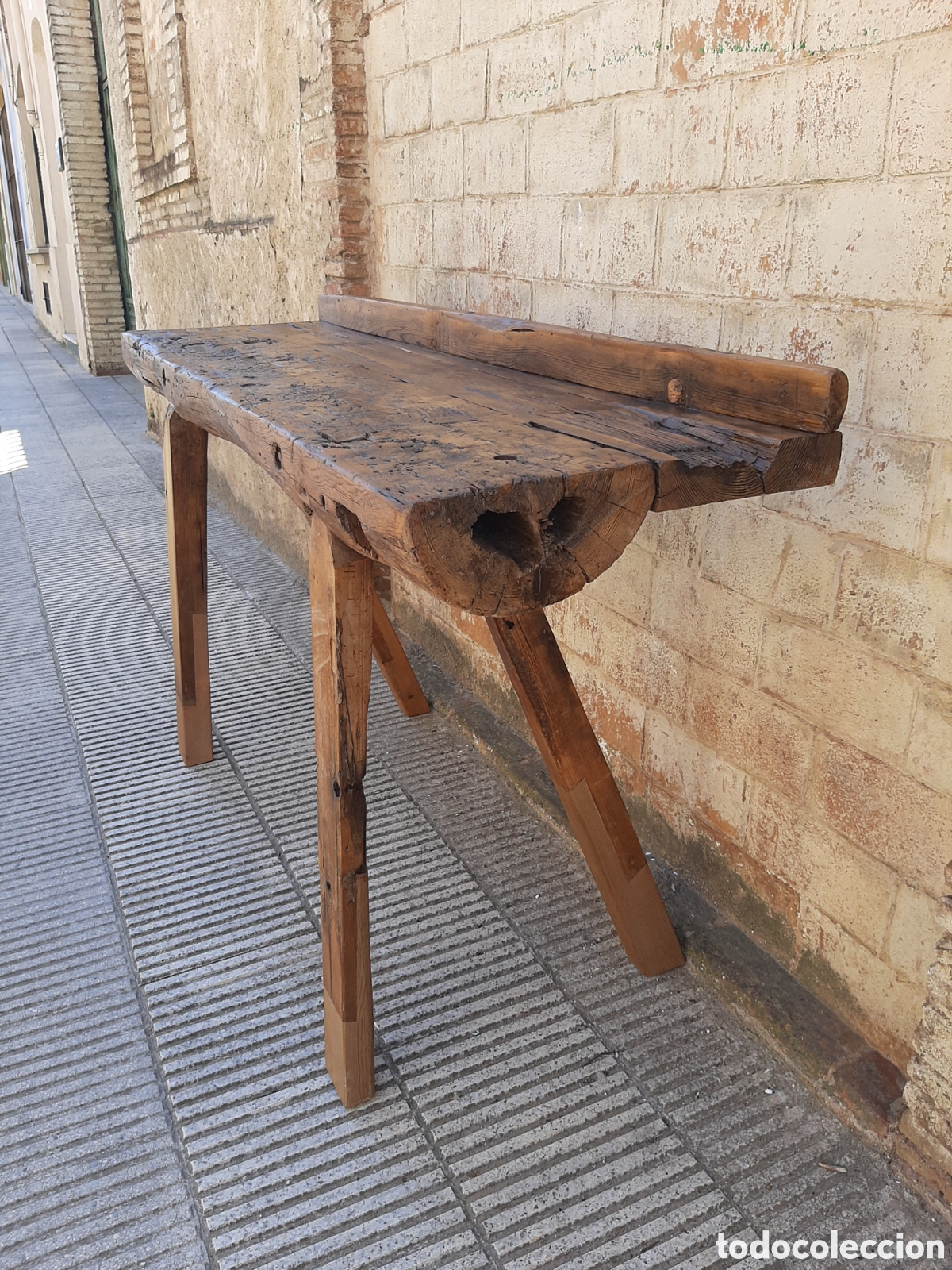 Antig&uuml;edades: Mesa antigua de trabajo r&uacute;stica - Foto 14