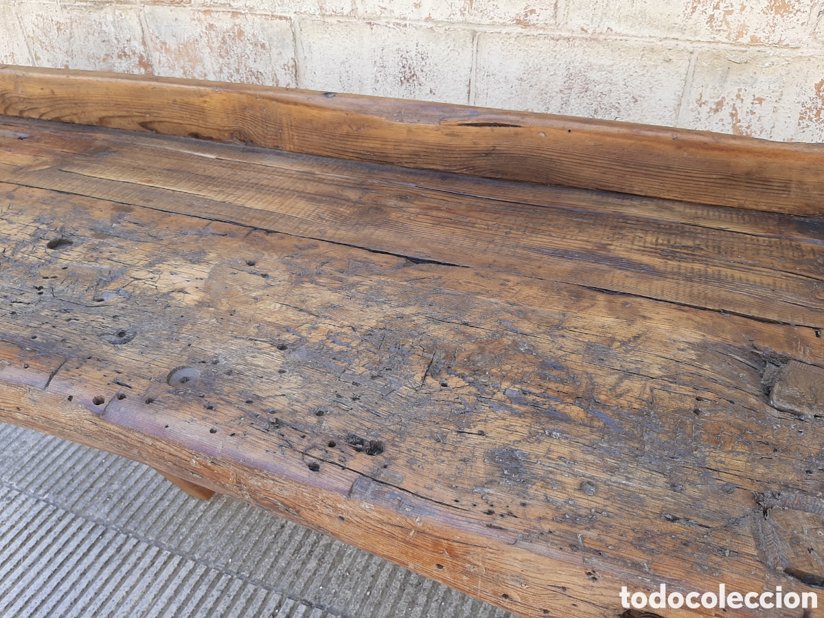 Antig&uuml;edades: Mesa antigua de trabajo r&uacute;stica - Foto 16