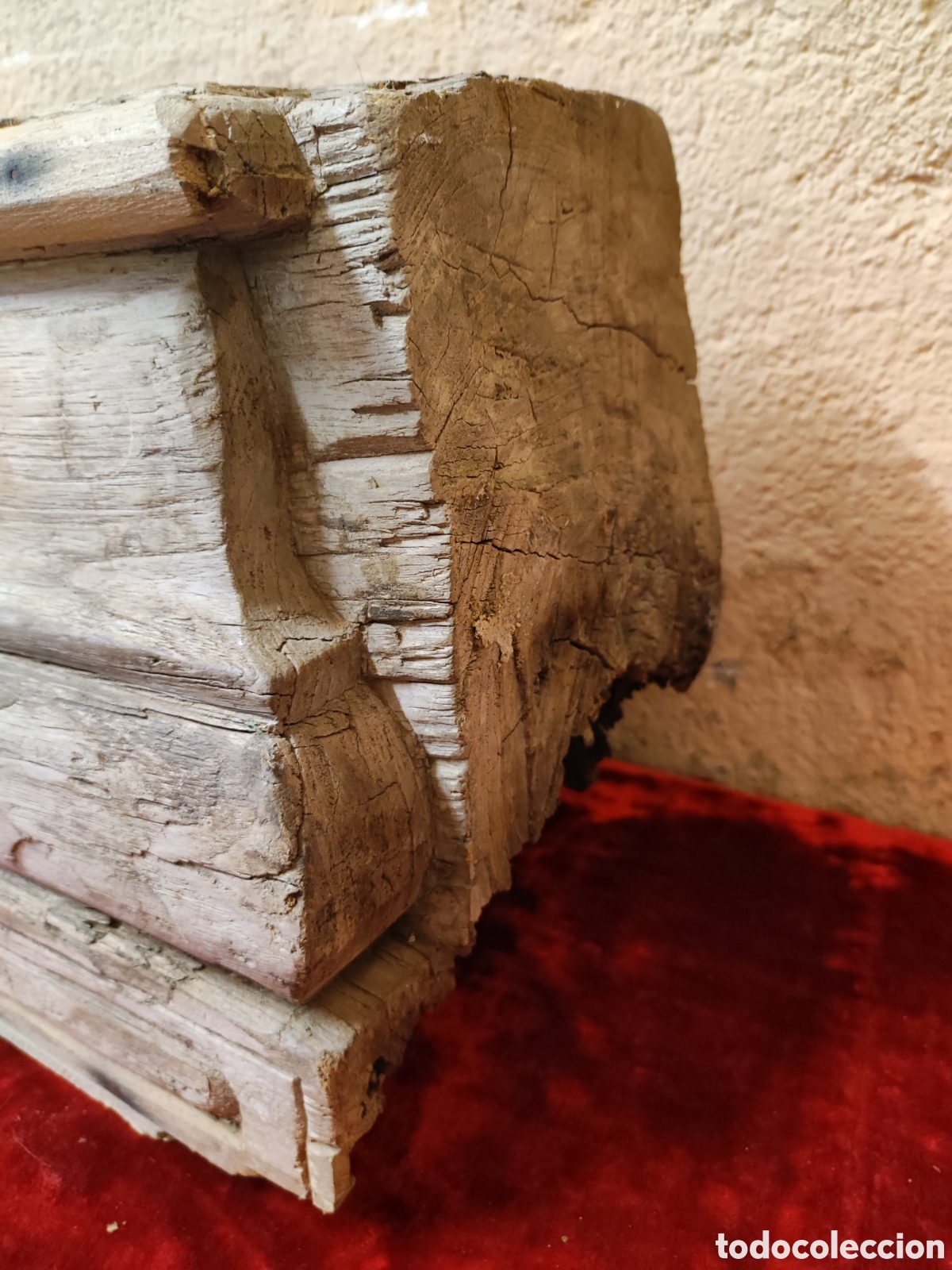Antig&uuml;edades: Peana de madera tallada - Foto 4