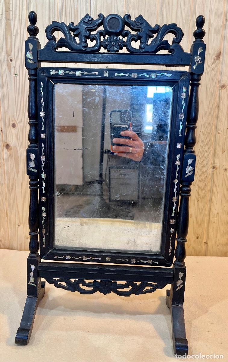 Antig&uuml;edades: ESPEJO PALO SANTO Y NACAR - Foto 2
