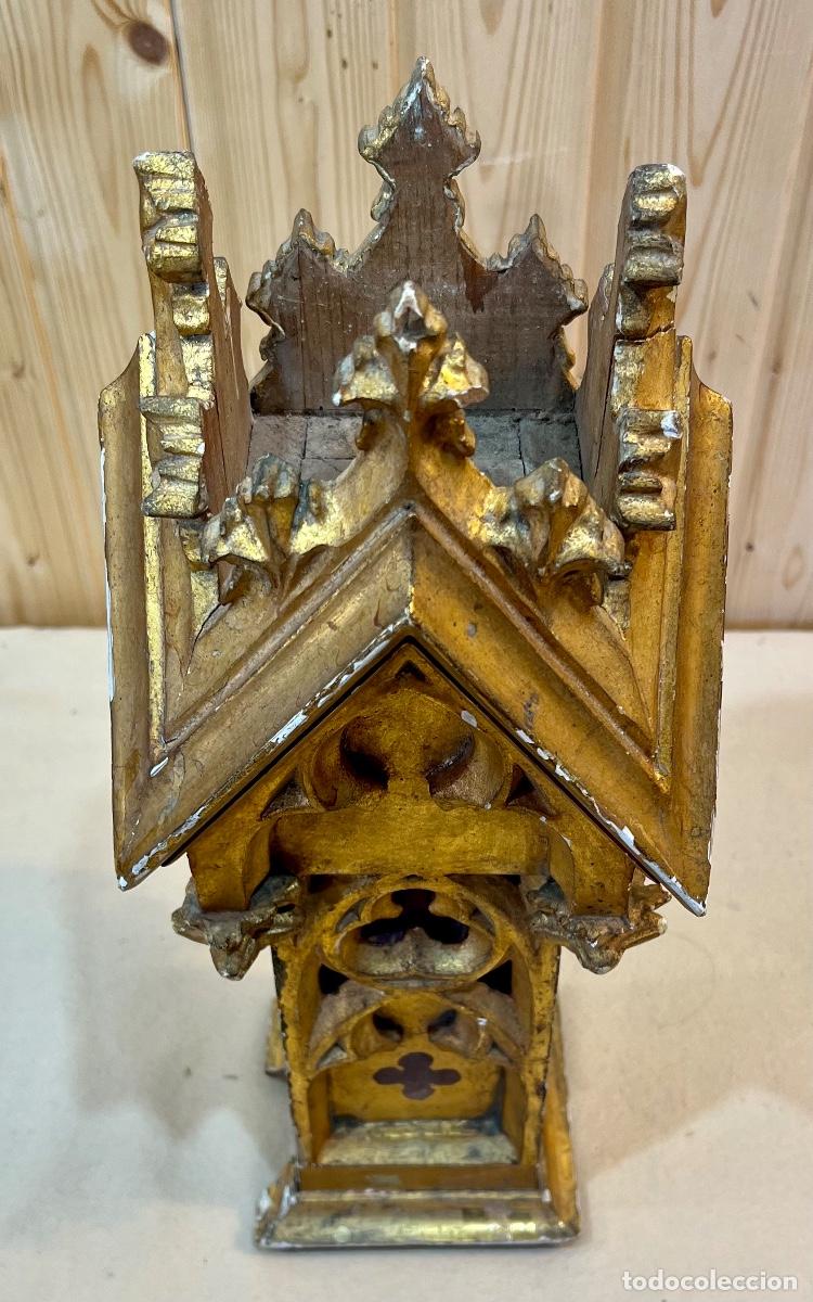 Antig&uuml;edades: TROZO RETABLO GOTICO PAN DE ORO - Foto 2