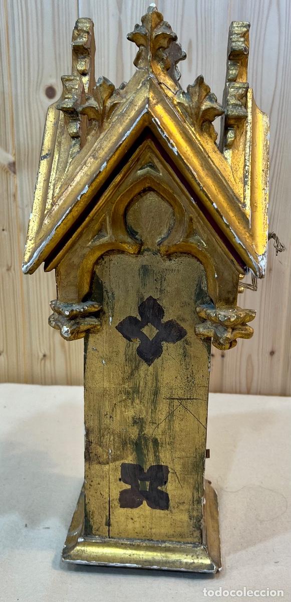 Antig&uuml;edades: TROZO RETABLO GOTICO PAN DE ORO - Foto 3