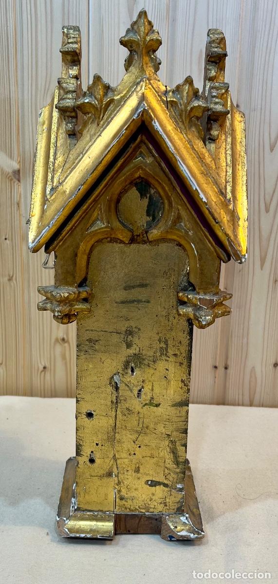 Antig&uuml;edades: TROZO RETABLO GOTICO PAN DE ORO - Foto 5