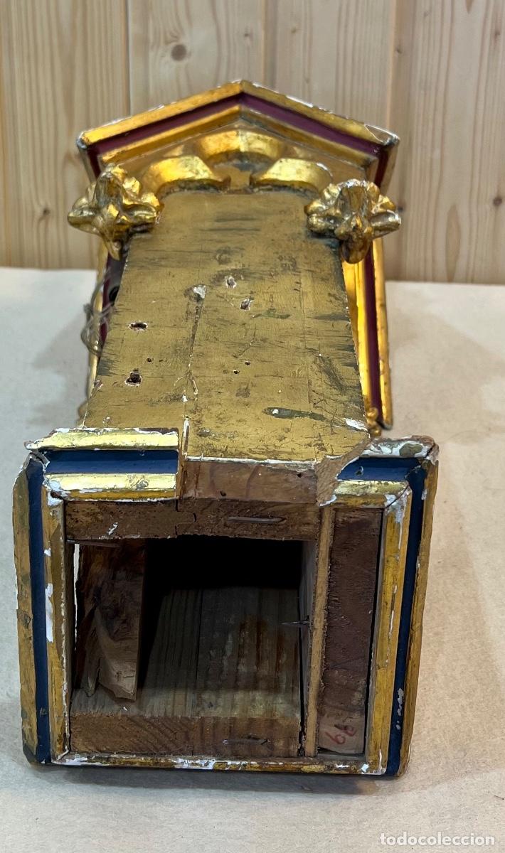 Antig&uuml;edades: TROZO RETABLO GOTICO PAN DE ORO - Foto 6