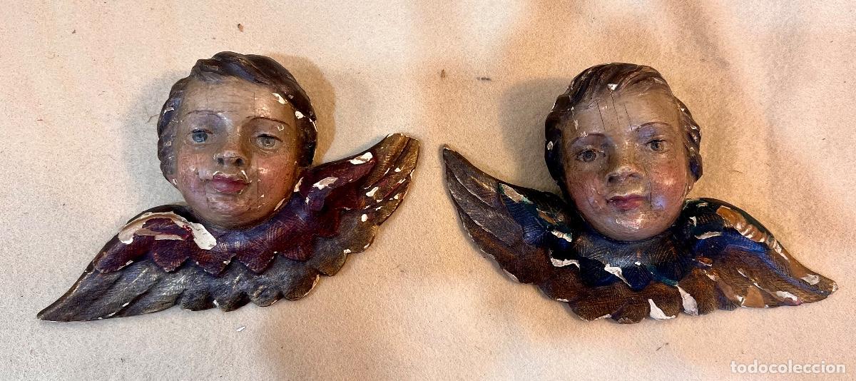 Antig&uuml;edades: ANTIGUA PAREJA ANGELITOS QUERUBINES - Foto 1