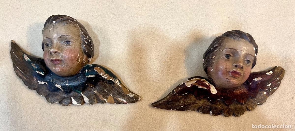 Antig&uuml;edades: ANTIGUA PAREJA ANGELITOS QUERUBINES - Foto 6