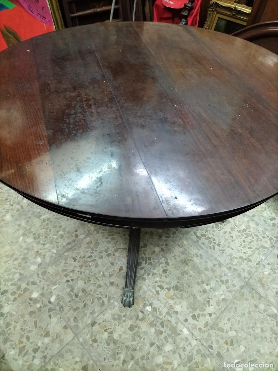 Antig&uuml;edades: Mesa redonda de centro de caoba - Foto 2