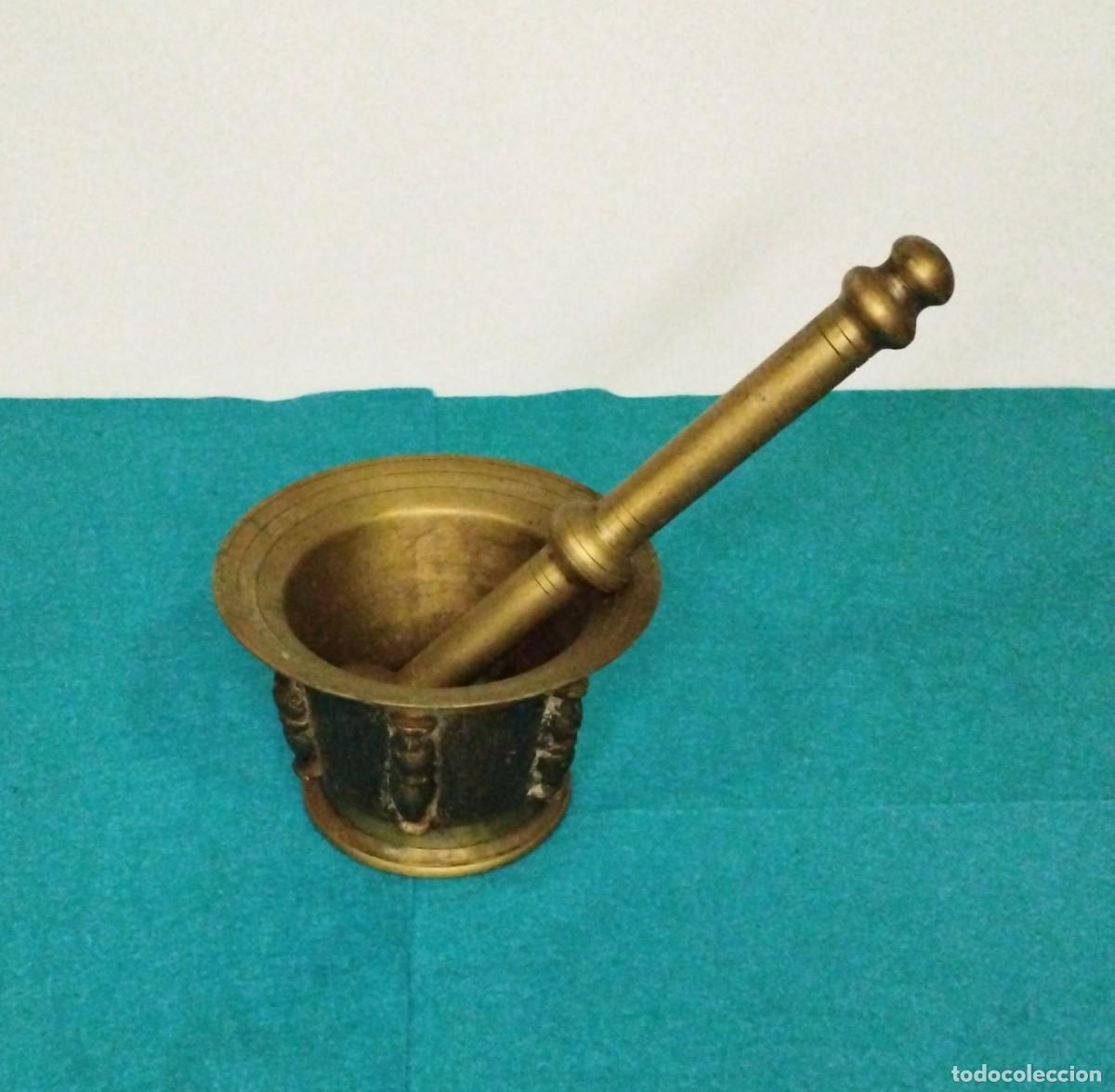 Antig&uuml;edades: Almirez-Mortero de Bronce Mate &rdquo;Columnas&rdquo; / Bronze Mortar // jrsanchezantiques - Foto 5