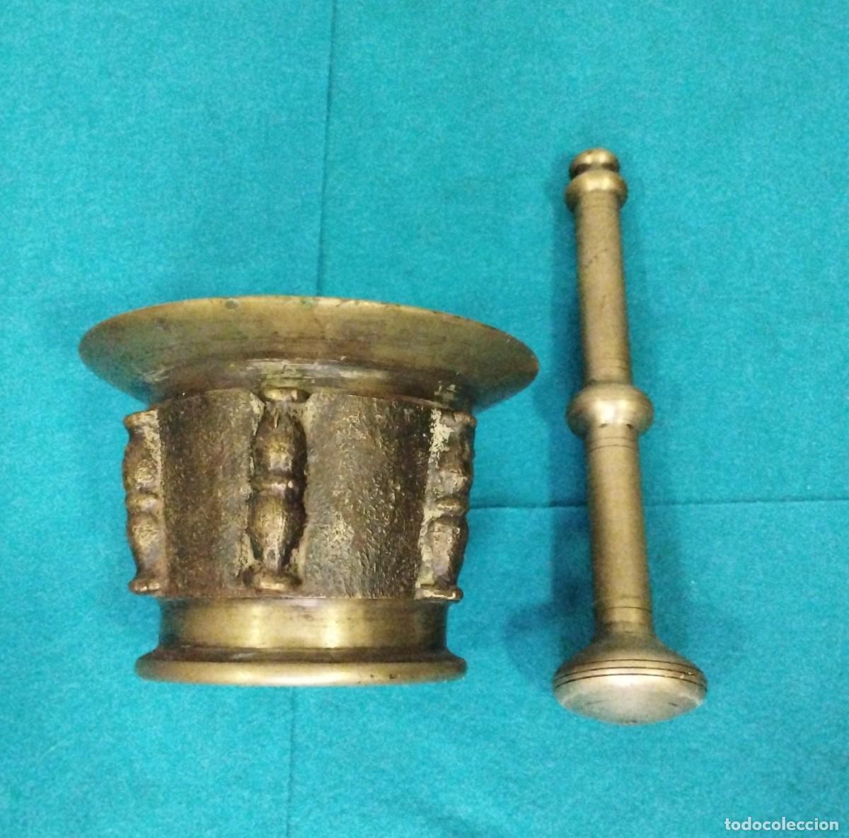 Antig&uuml;edades: Almirez-Mortero de Bronce Mate &rdquo;Columnas&rdquo; / Bronze Mortar // jrsanchezantiques - Foto 6