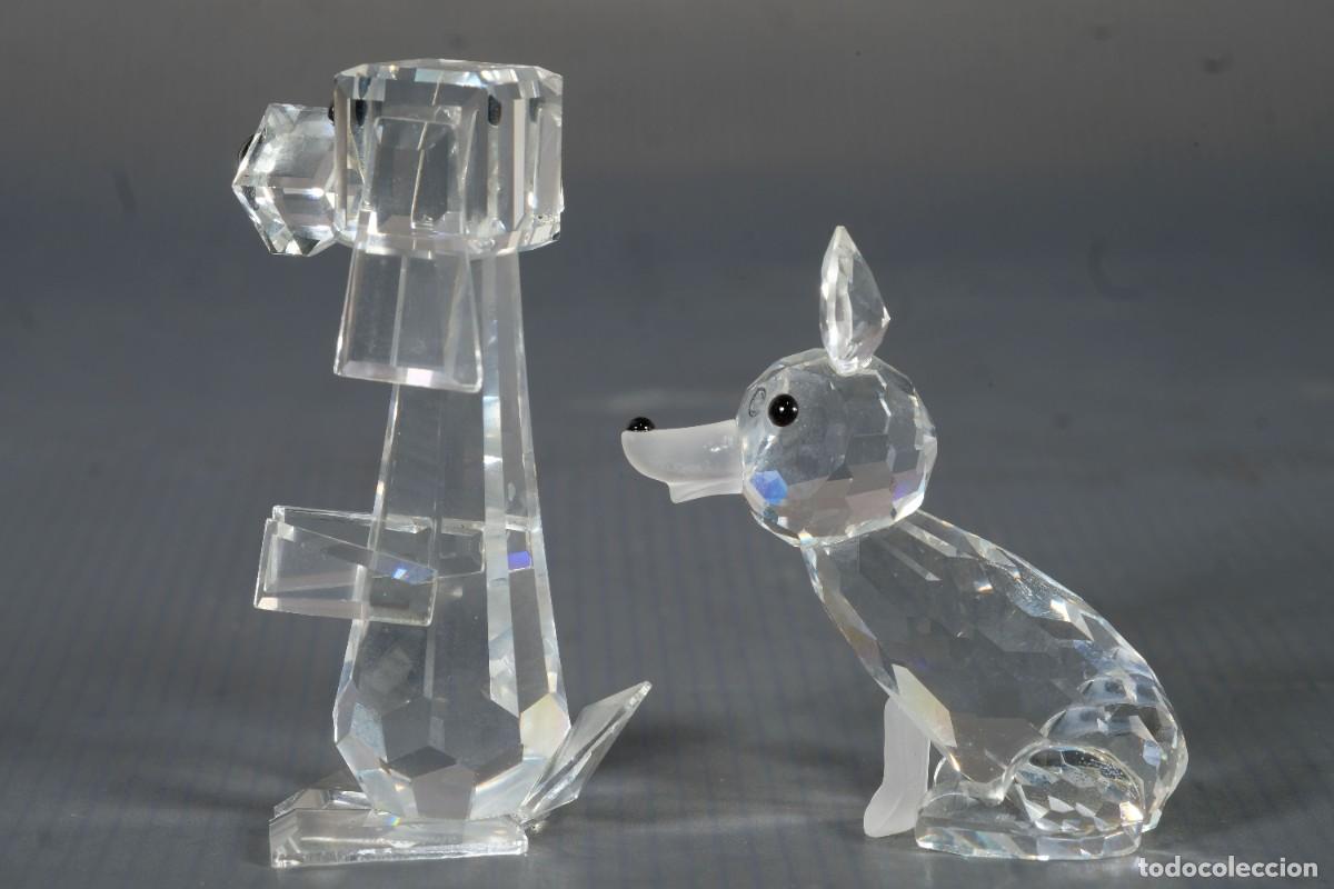 Antig&uuml;edades: 3 perros en cristal de Swarovski - Foto 3