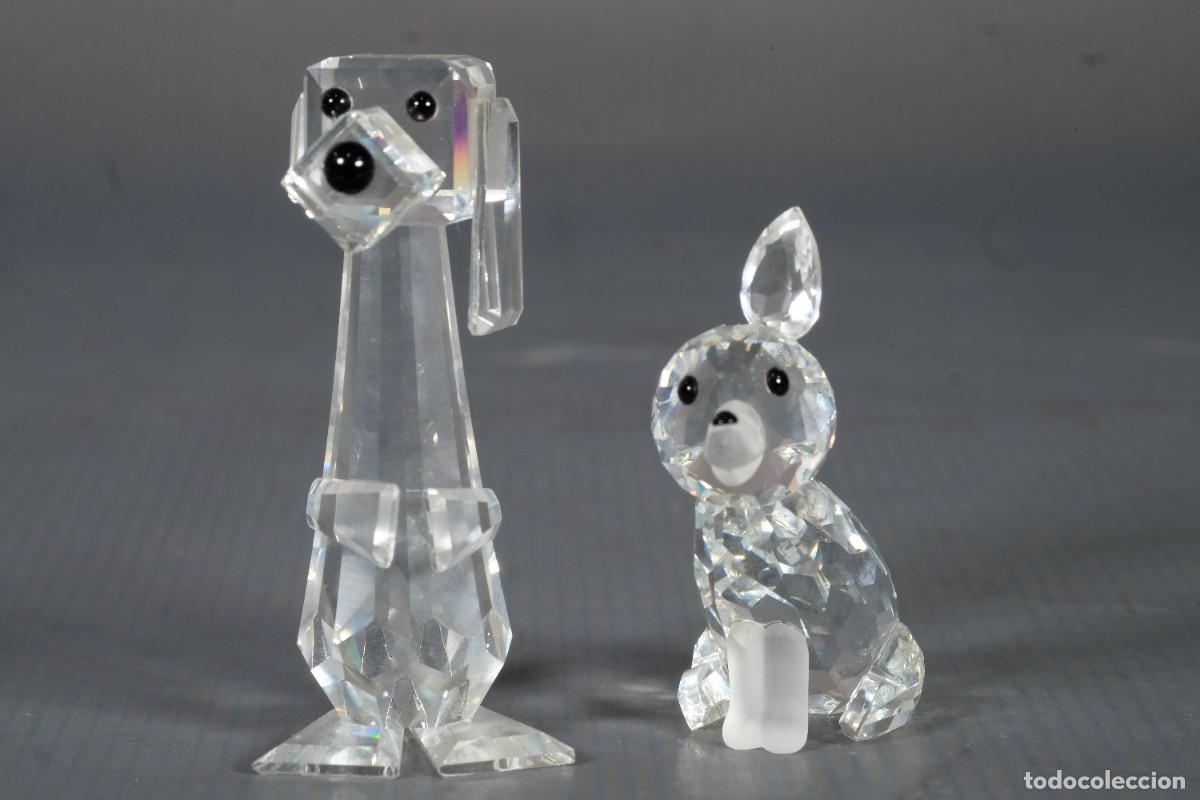 Antig&uuml;edades: 3 perros en cristal de Swarovski - Foto 5