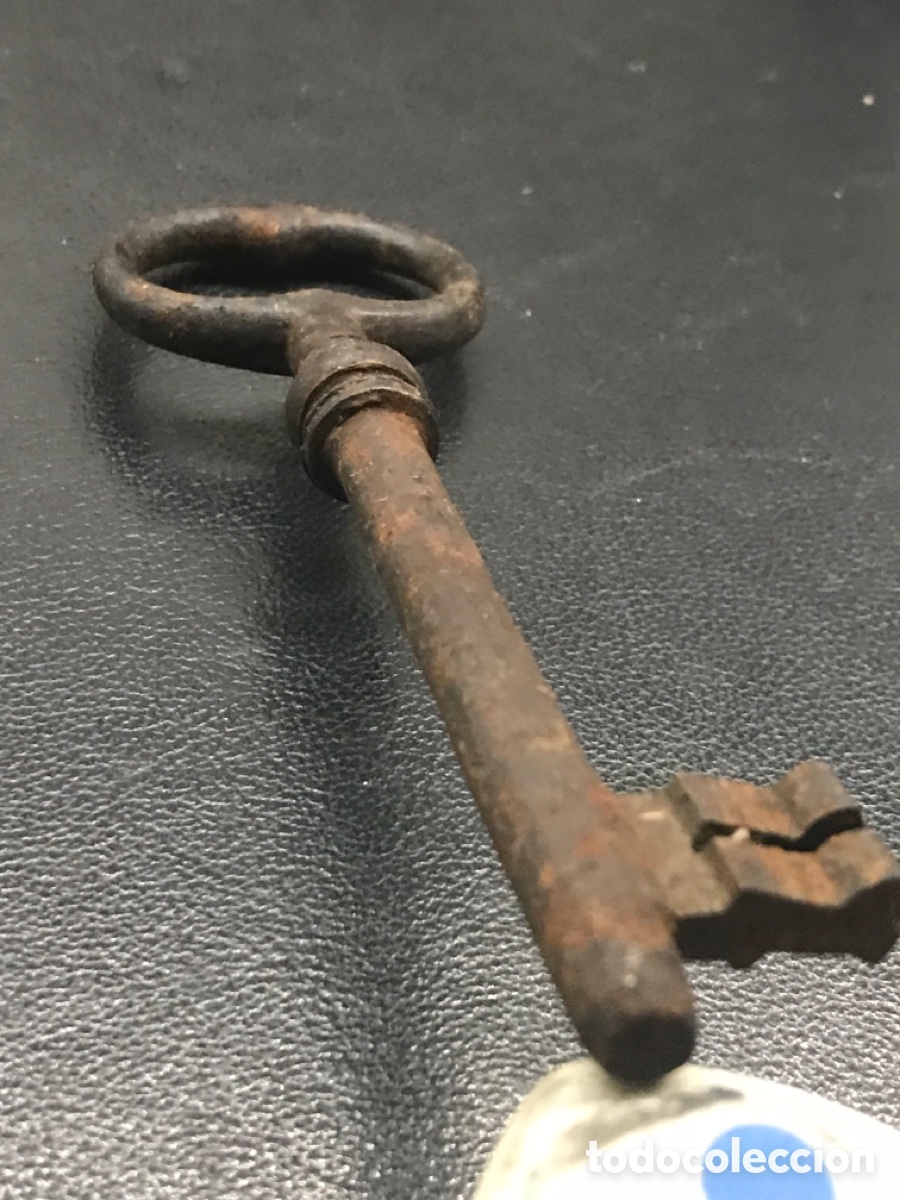 Antig&uuml;edades: ANTIGUA LLAVE FORJA DE PORT&Oacute;N - Foto 3