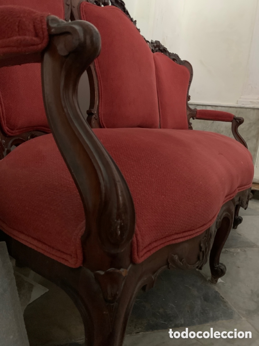 Antig&uuml;edades: Sof&aacute; isabelino SXIX - Foto 4