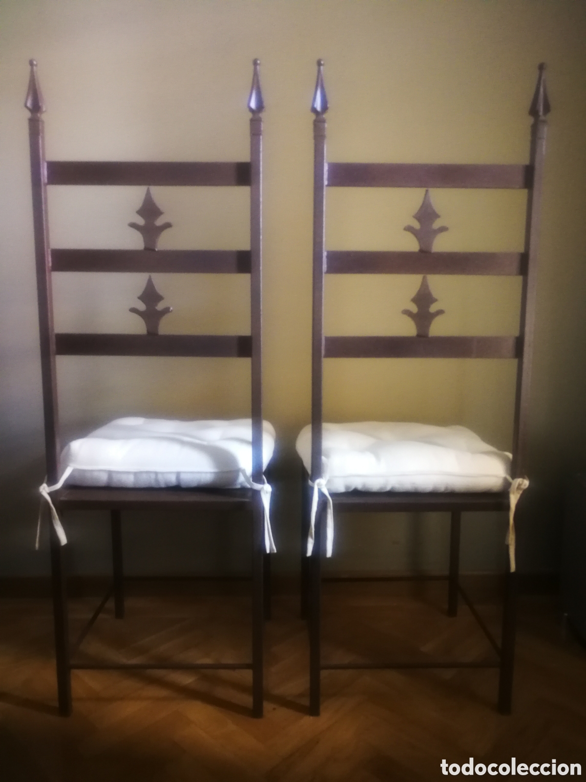 Antiquit&eacute;s: 2 sillas hierro sal&oacute;n o jardin