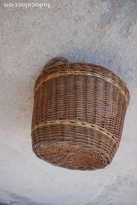 Antig&uuml;edades: cesto cesta de mimbre - Foto 3