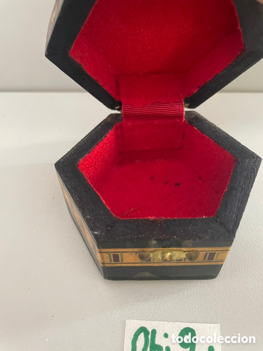 Antig&uuml;edades: Caja joyero Marqueter&iacute;a - Foto 2