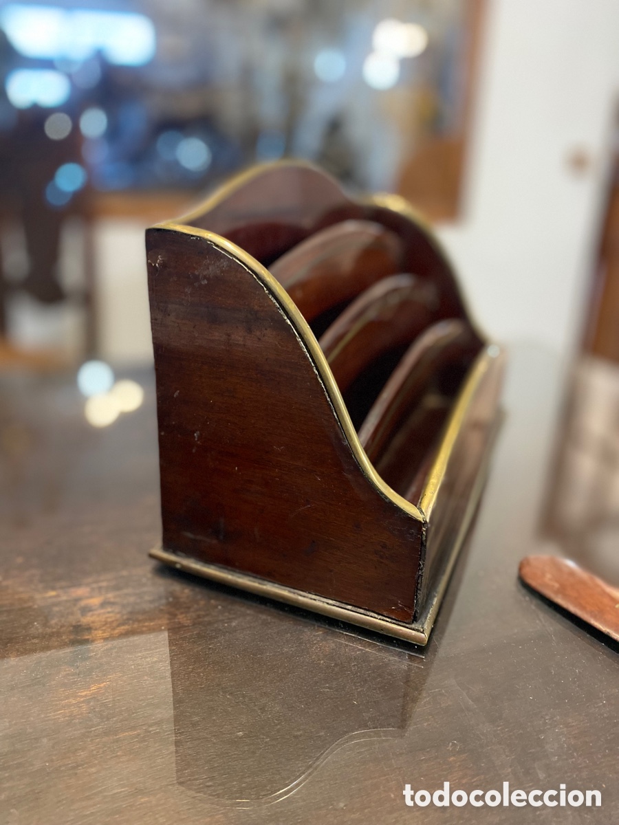 Antig&uuml;edades: GUARDA CARTAS DE CAOBA - Foto 8