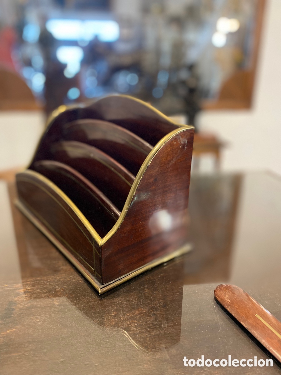 Antig&uuml;edades: GUARDA CARTAS DE CAOBA - Foto 9