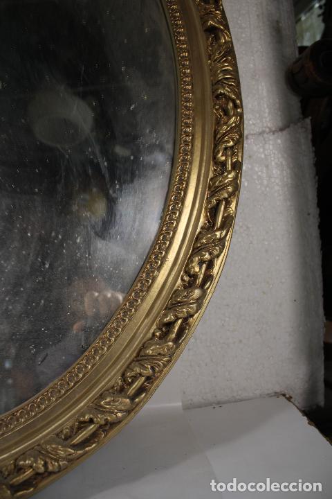 Antig&uuml;edades: espejo oval dorado - Foto 4