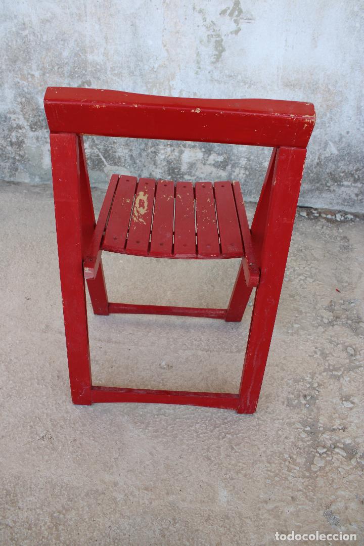 Antig&uuml;edades: silla plegable de madera - Foto 2