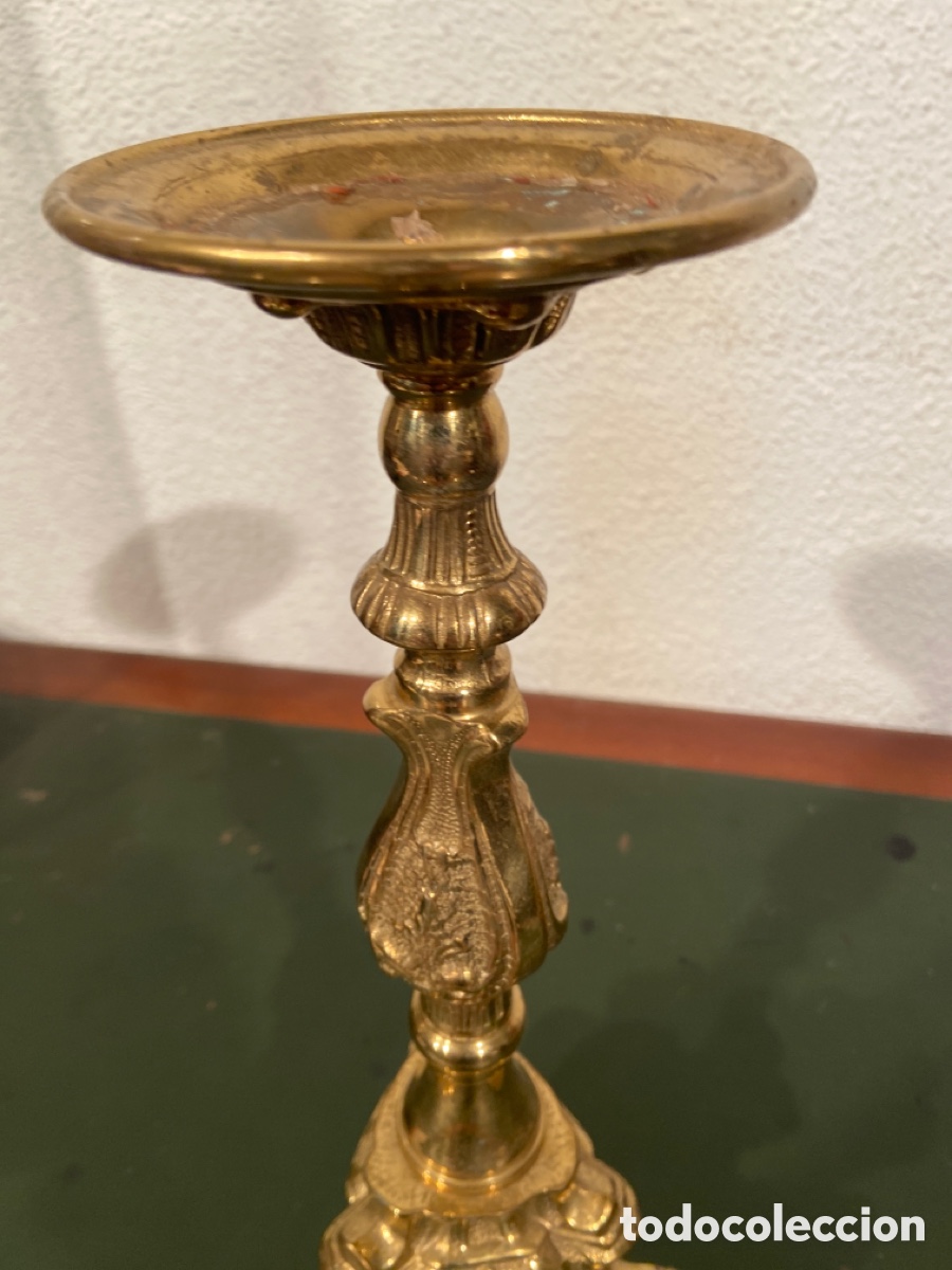 Antig&uuml;edades: Candelabro bronce grande - Foto 3