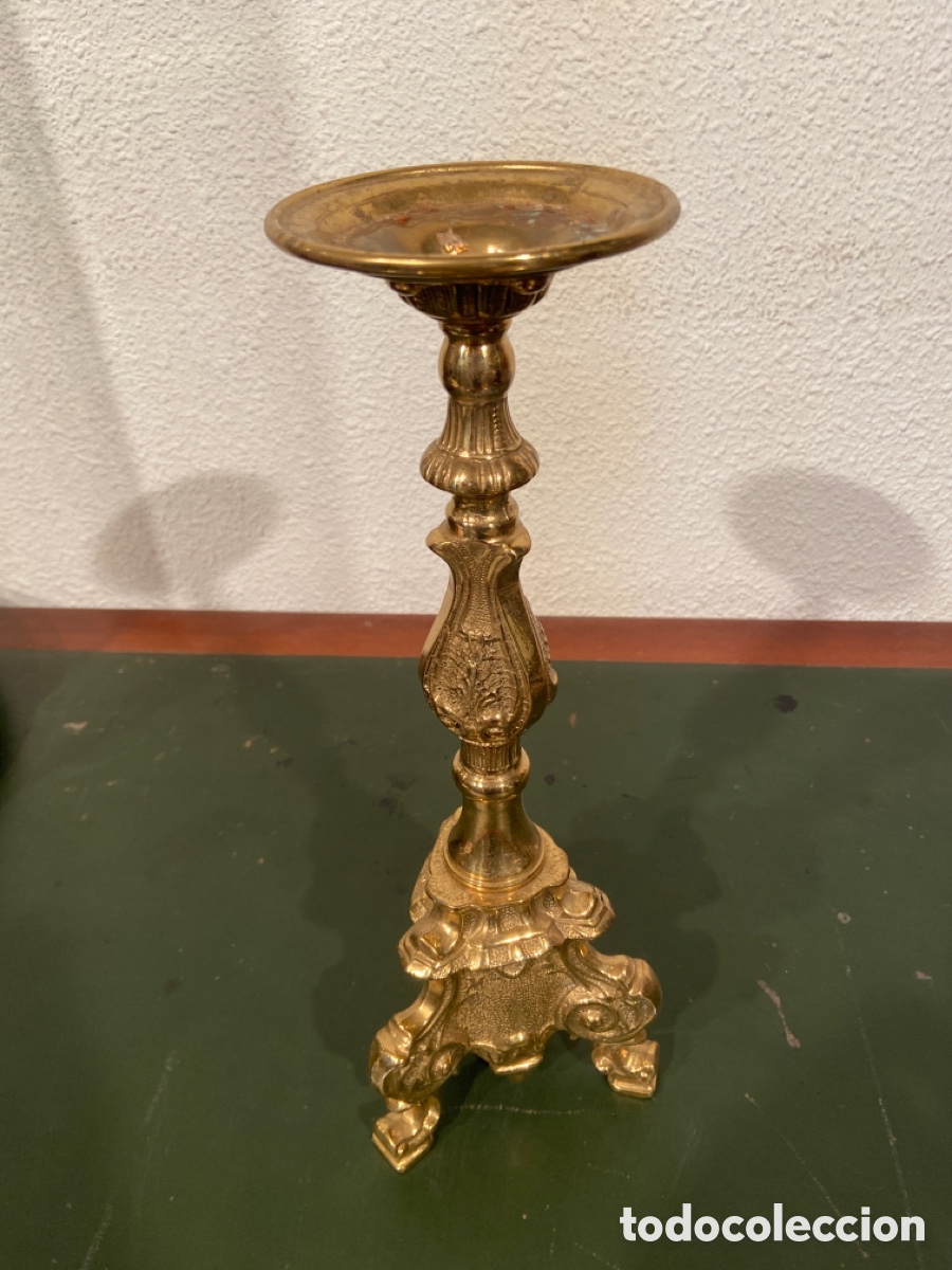 Antig&uuml;edades: Candelabro bronce grande - Foto 1