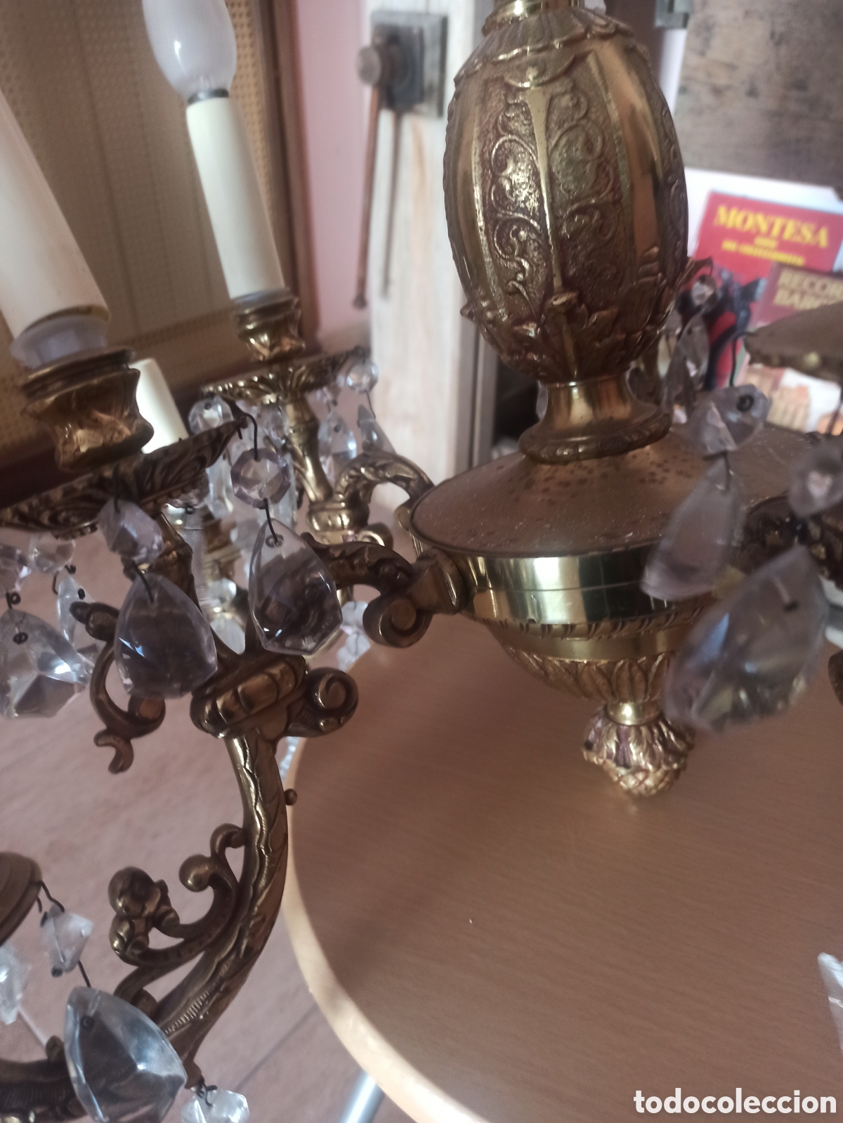 Antig&uuml;edades: Lamparas de bronze antiguas - Foto 3