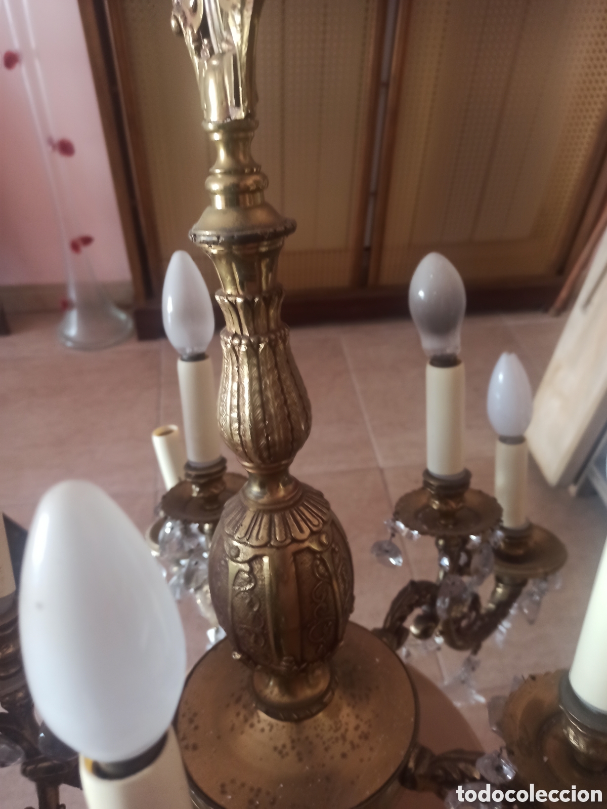Antig&uuml;edades: Lamparas de bronze antiguas - Foto 5
