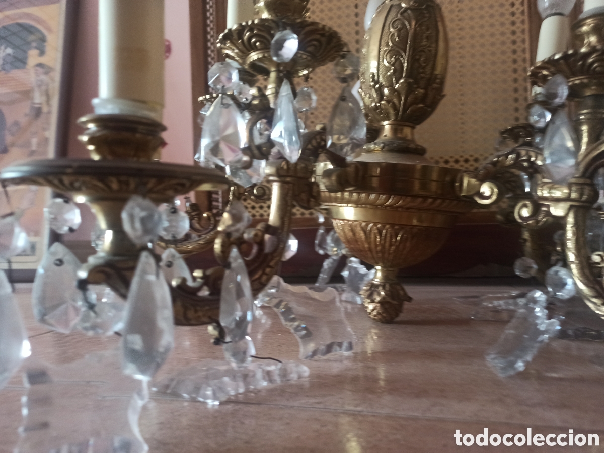 Antig&uuml;edades: Lamparas de bronze antiguas - Foto 1