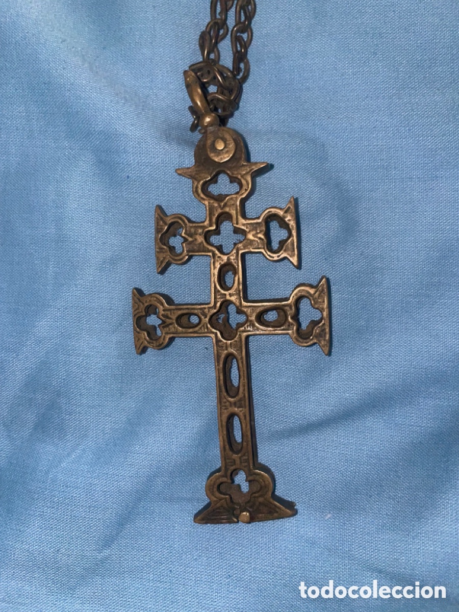 Antig&uuml;edades: Cruz doble de bronce - Foto 2