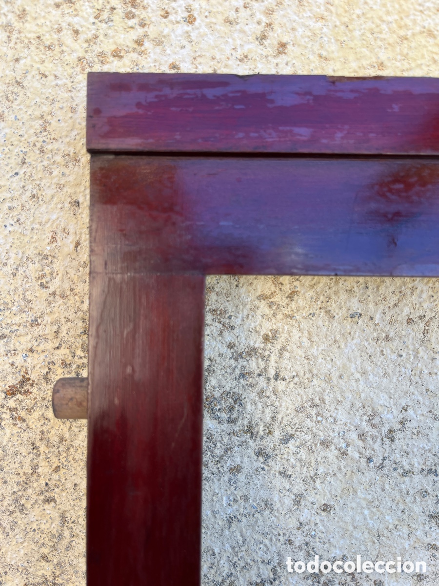 Antig&uuml;edades: Marco antiguo en madera de caoba barnizado. - Foto 2