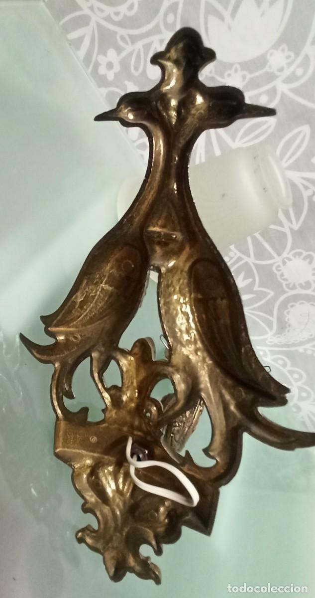 Antig&uuml;edades: Apliques bronce y cristal - Foto 7