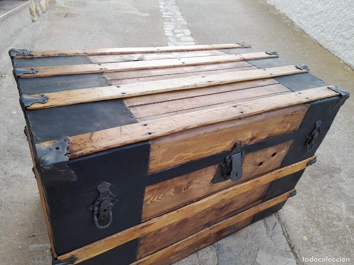 Antig&uuml;edades: Mueble baul arca de madera restaurado - Foto 7