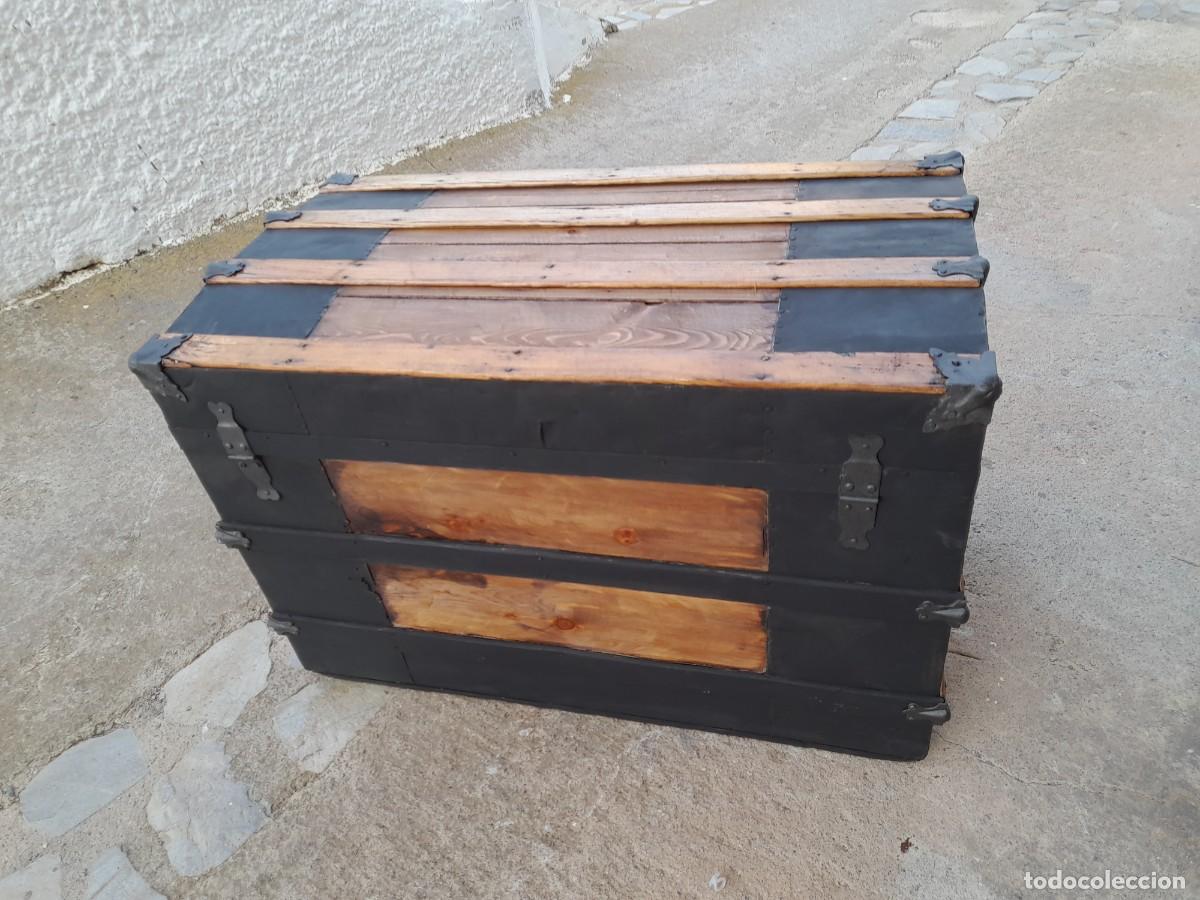 Antig&uuml;edades: Mueble baul arca de madera restaurado - Foto 9