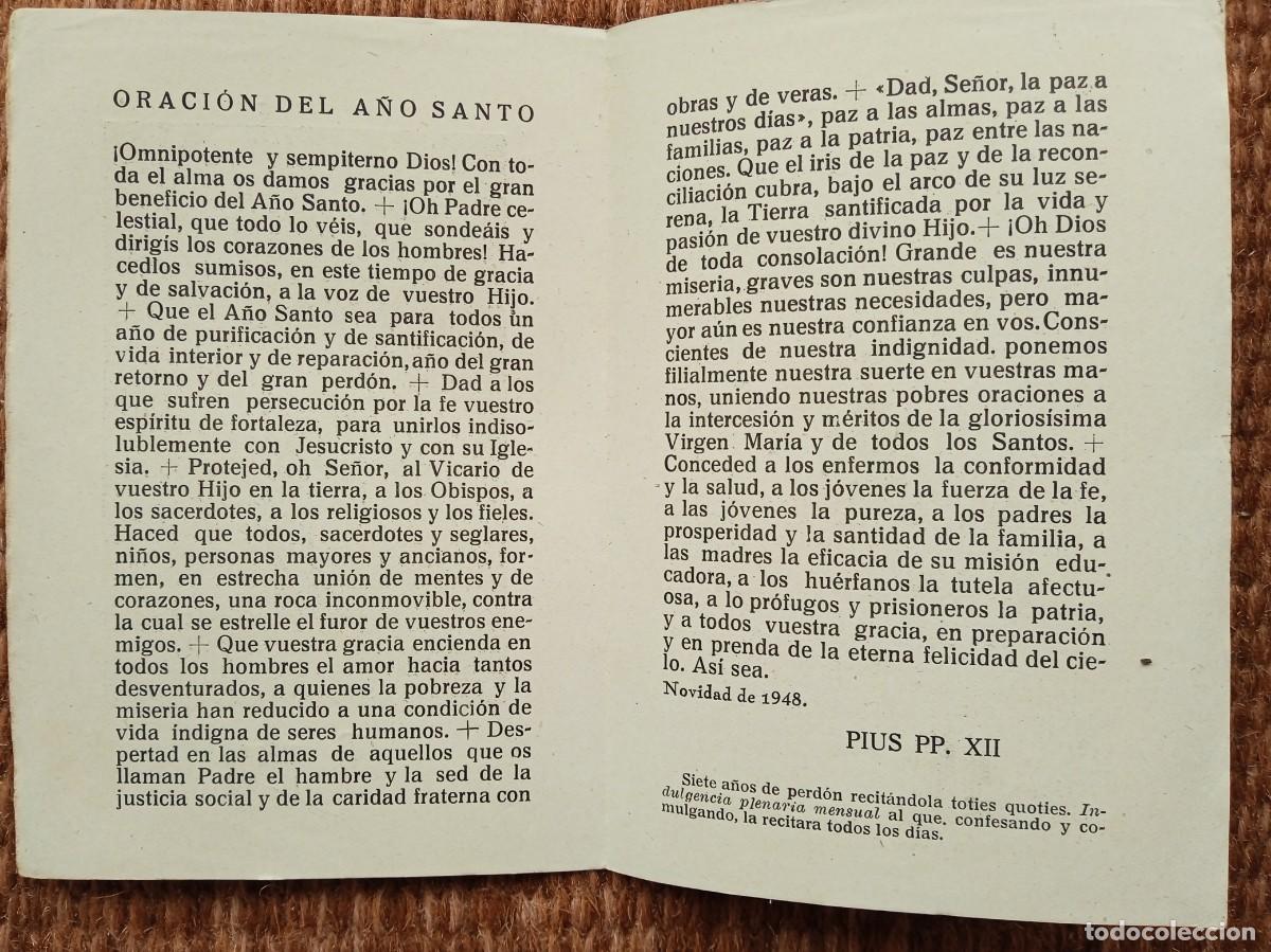 Antig&uuml;edades: PAPA PIO XII - ESTAMPITA - Foto 2